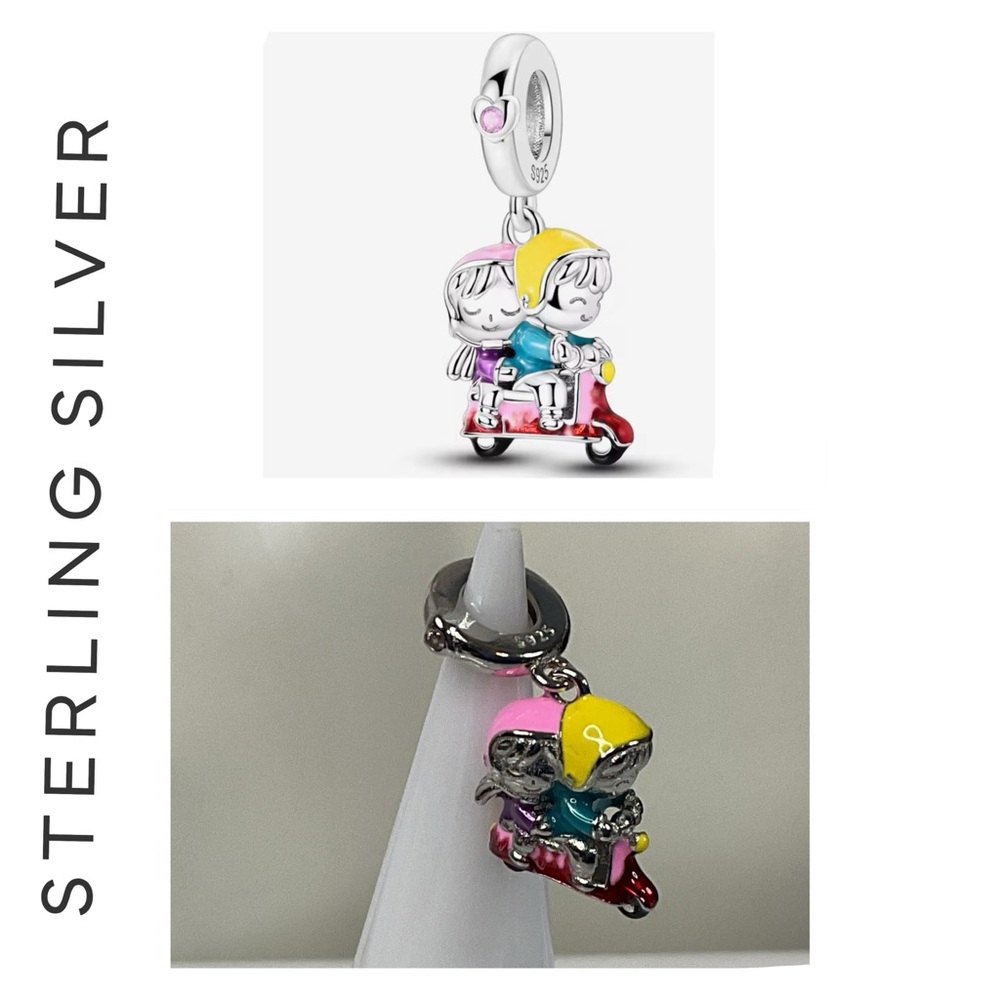 🌟 925 Sterling Silver Love Edition Scooter Charm
